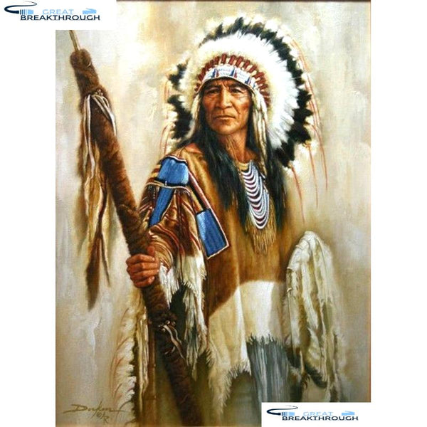 HOMFUN Full Square/Round Drill 5D DIY Diamond Painting "Indian feathers" Embroidery Cross Stitch 5D Home Decor Gift A07194