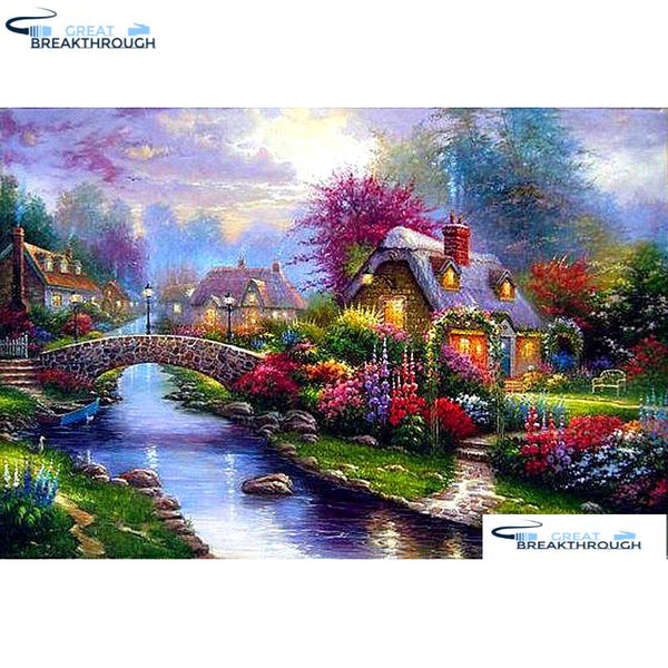 HOMFUN Full Square/Round Drill 5D DIY Diamond Painting "Flower landscape" Embroidery Cross Stitch 3D Home Decor Gift A16940