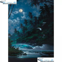 Full Square/Round Drill 5D DIY Diamond Painting Scenic Forest lake moon Embroidery Cross Stitch - Great Breakthrough